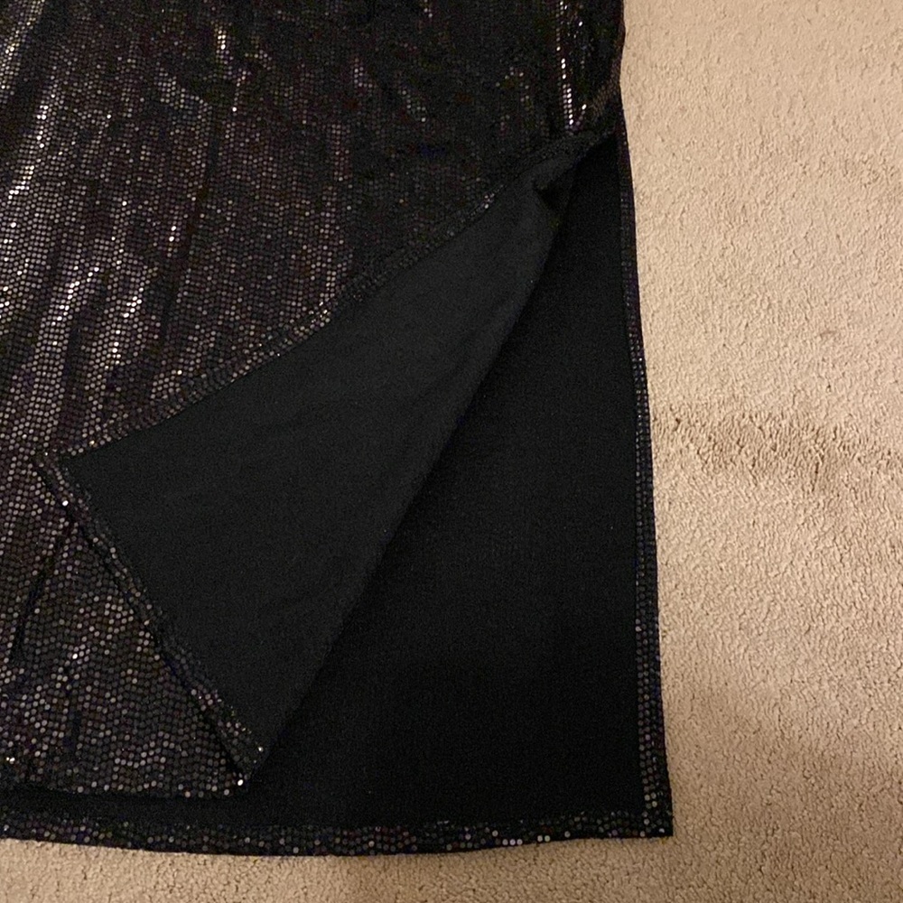BEBE COWL NECK SHIMMERY MAXI DRESS SIZE XS - Picture 2 of 11